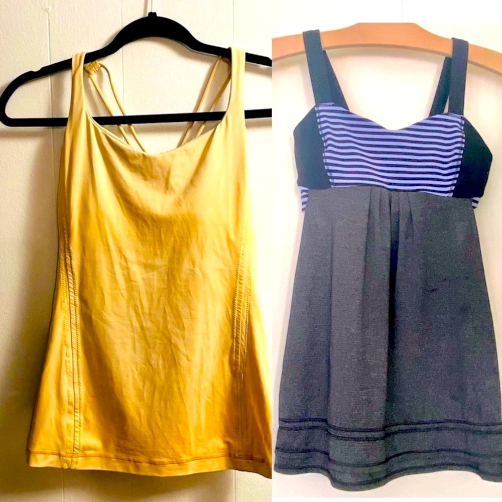 LuLuLemon ~ Sleeveless, Built-In Bra, X-Cross Open Back, Athletic Tank Tops